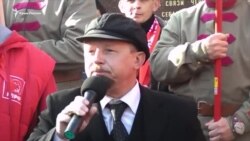 Митинг в Севастополе (Крым) в честь 100-летия Октябрьской революции